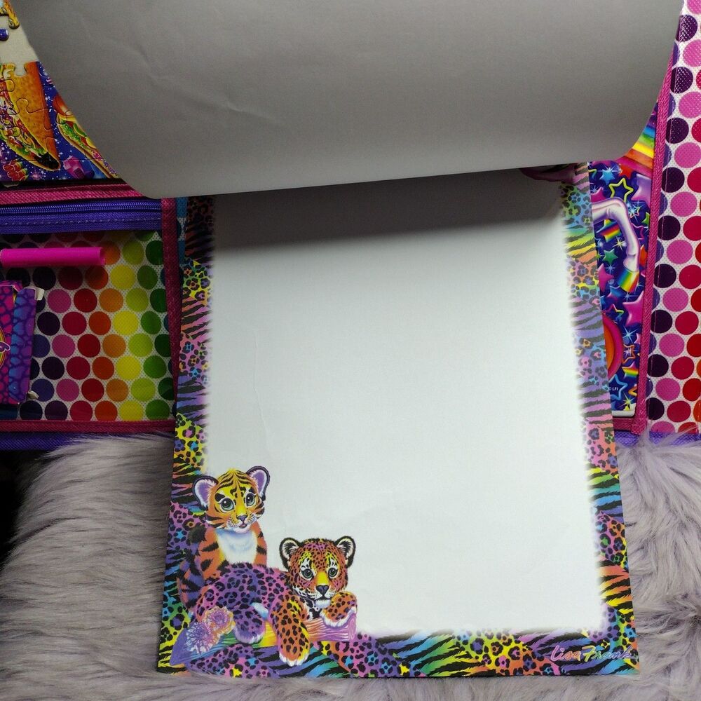 Lisa Frank Tikanni Husky Trifold Portfolio Storage Case Folder School Art 2022 - Picture 8 of 14